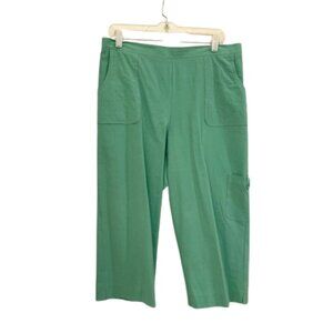 Alfred Dunner green capris with elastic waist.